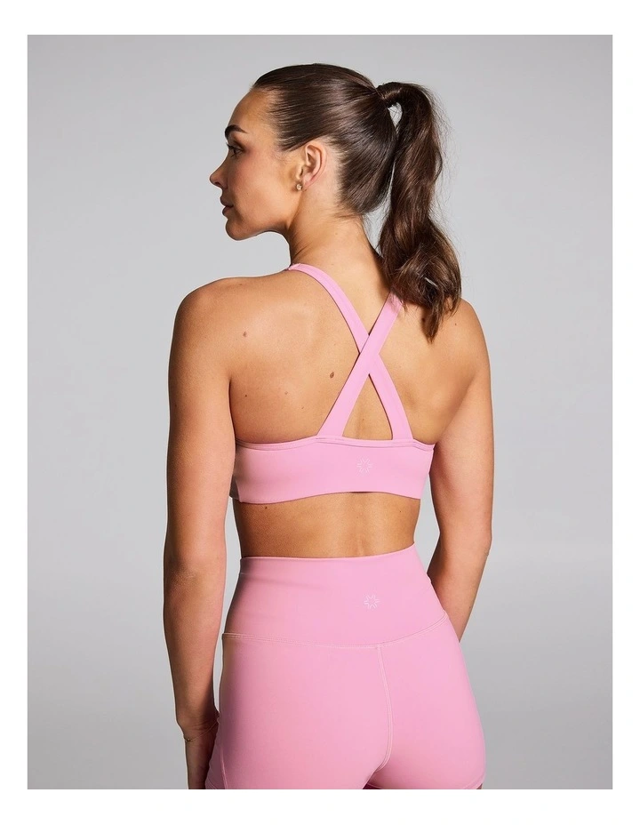 Twist Front Low Impact Sports Bra Popular Pink image 2