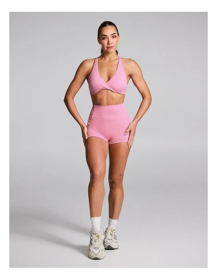 Twist Front Low Impact Sports Bra Popular Pink image 5