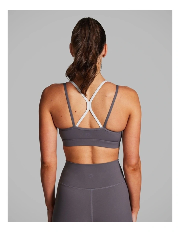 Layered Low Impact Sports Bra in Smoke image 2