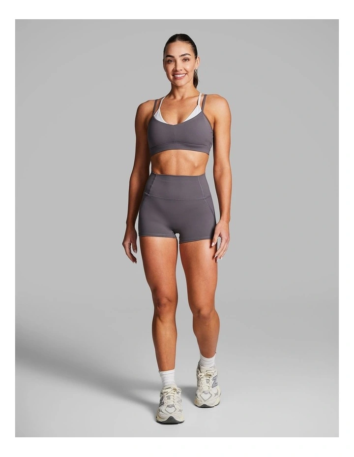 Layered Low Impact Sports Bra in Smoke image 5