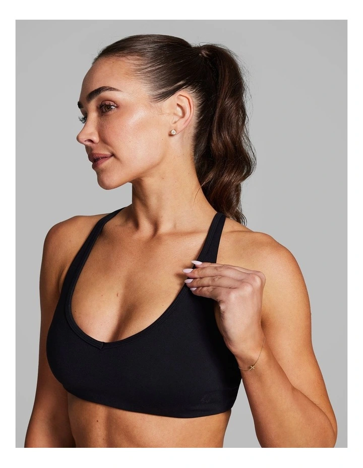 Strappy Low Impact Sports Bra Black image 4