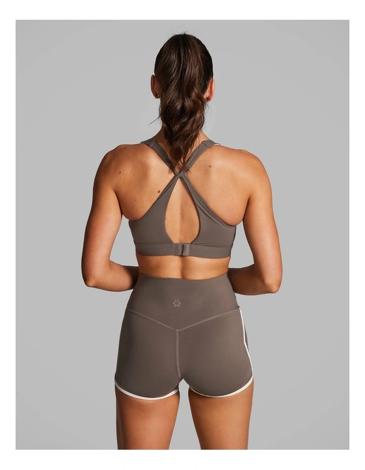 Cross Back Medium Impact Sports Bra Burnt Caramel image 2
