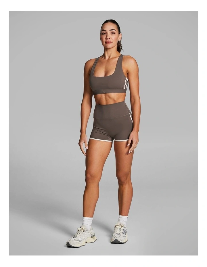 Cross Back Medium Impact Sports Bra Burnt Caramel image 5