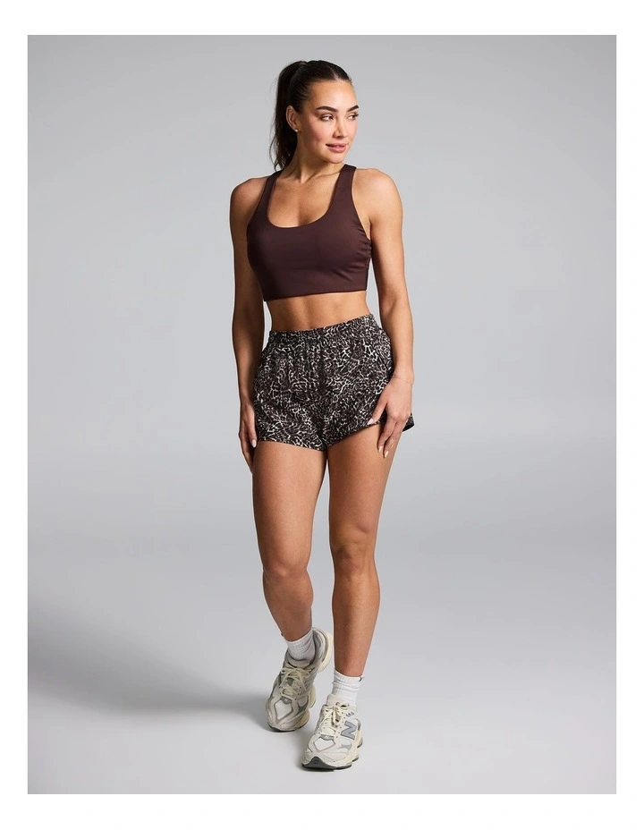 Cross Back High Impact Sports Bra Chocolate image 5