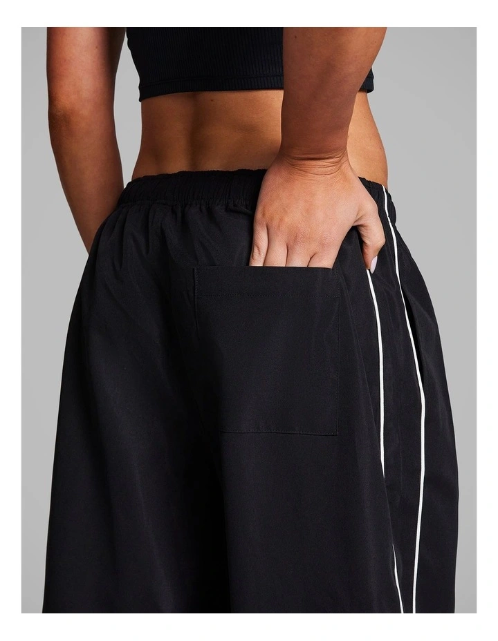 Stripe Side Woven Pants in Black image 4