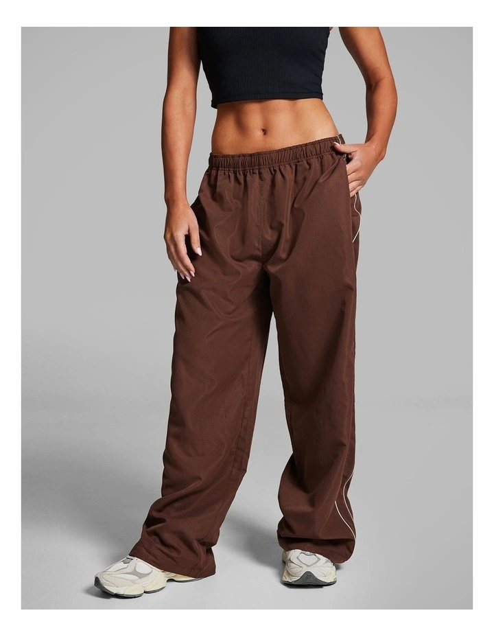 Stripe Side Woven Pants in Walnut image 1