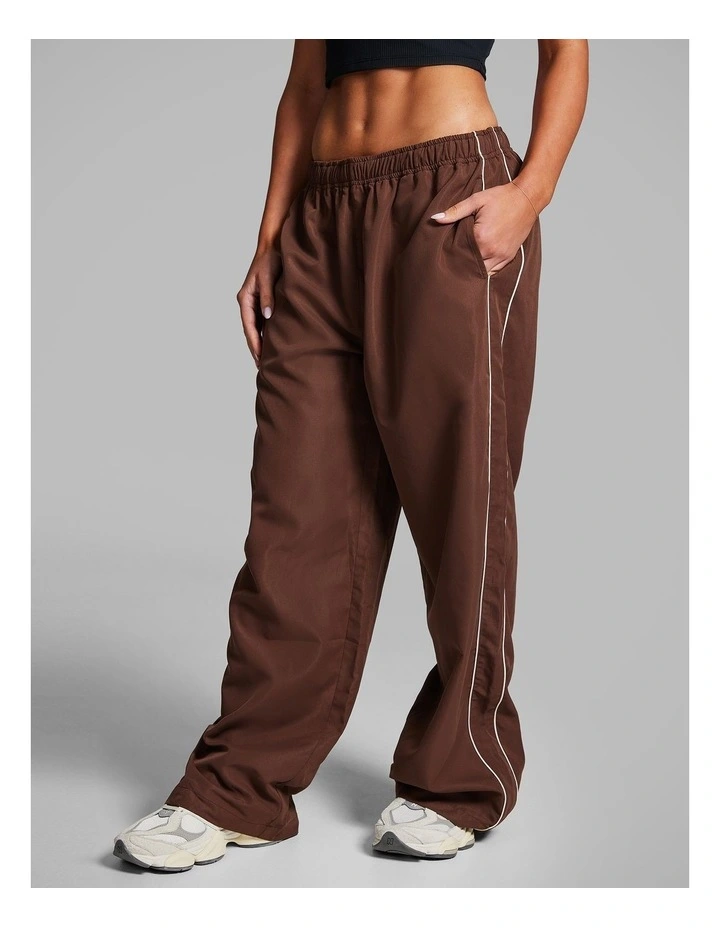 Stripe Side Woven Pants in Walnut image 3