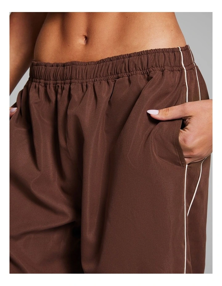 Stripe Side Woven Pants in Walnut image 4