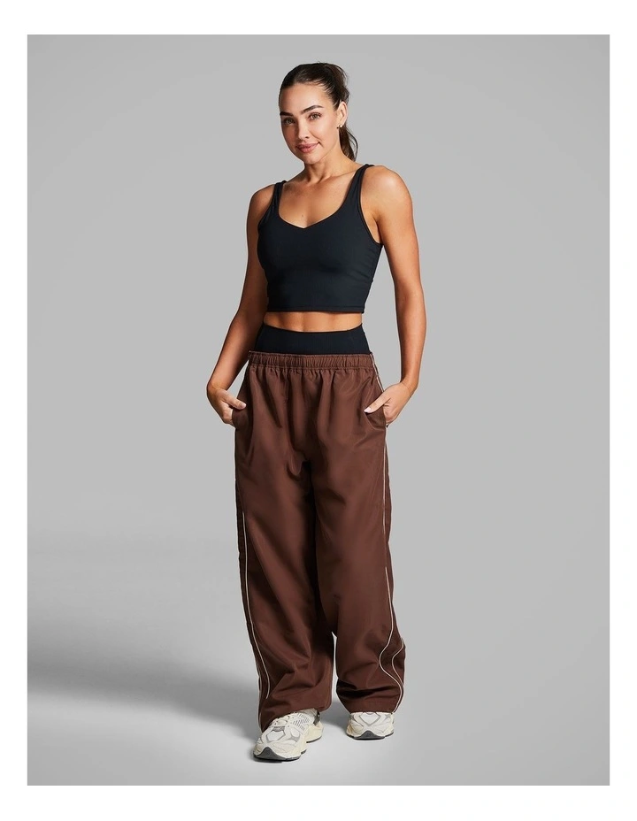 Stripe Side Woven Pants in Walnut image 5