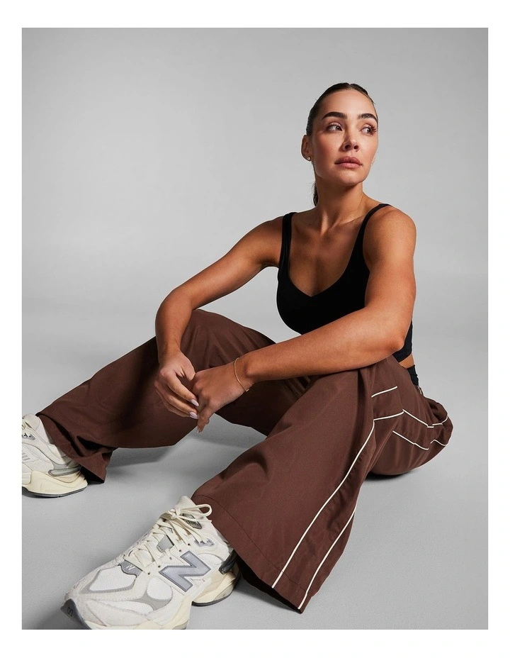 Stripe Side Woven Pants in Walnut image 6