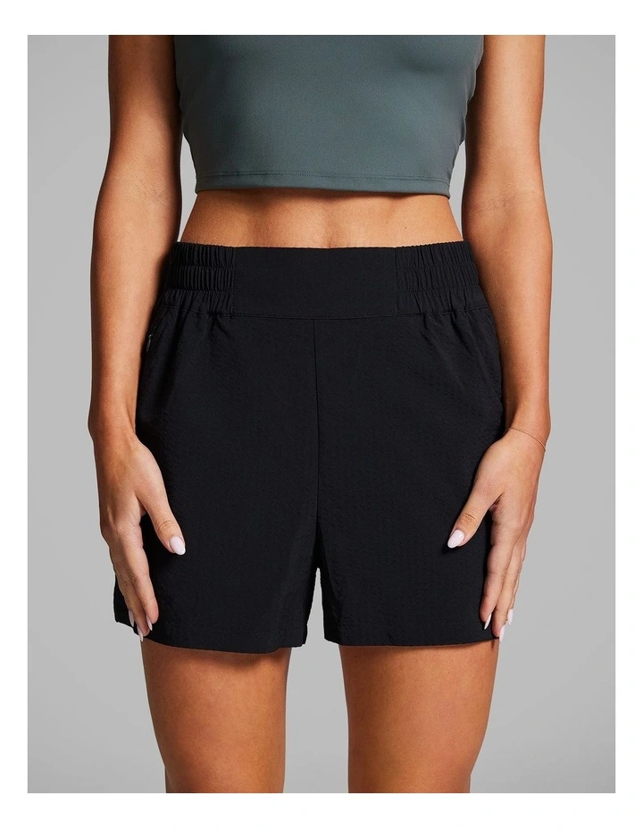 At Leisure Texture Shorts in Black image 1