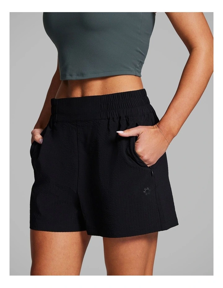 At Leisure Texture Shorts in Black image 3