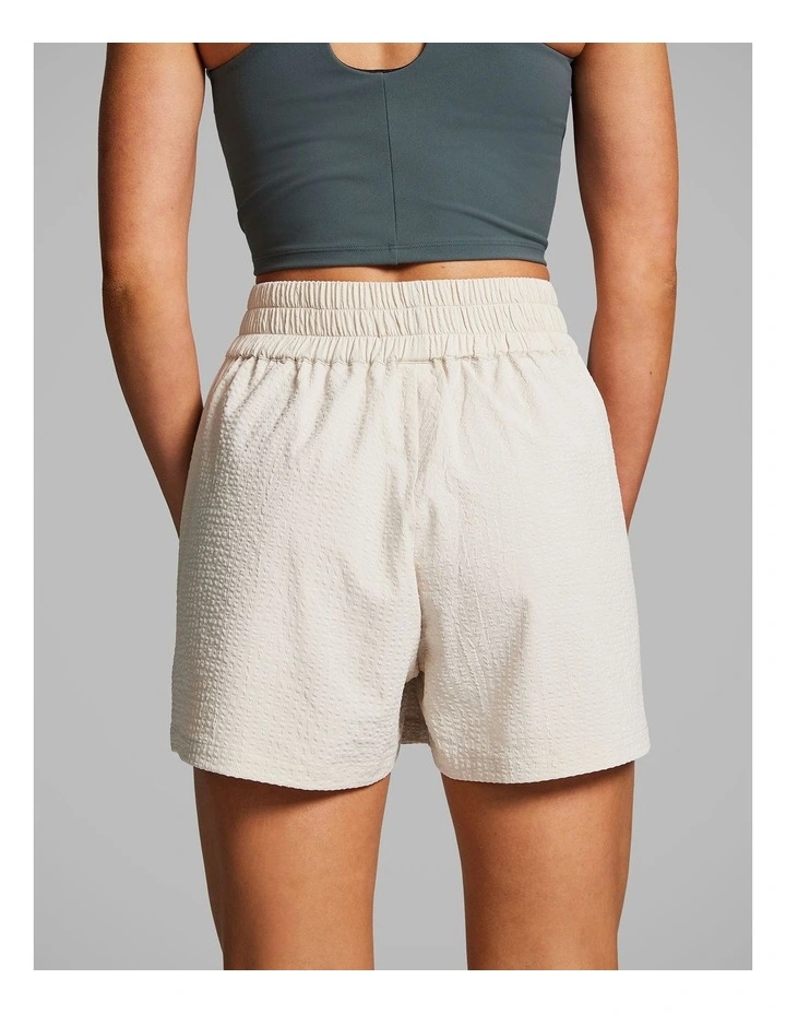 At Leisure Texture Shorts in Vanilla image 2