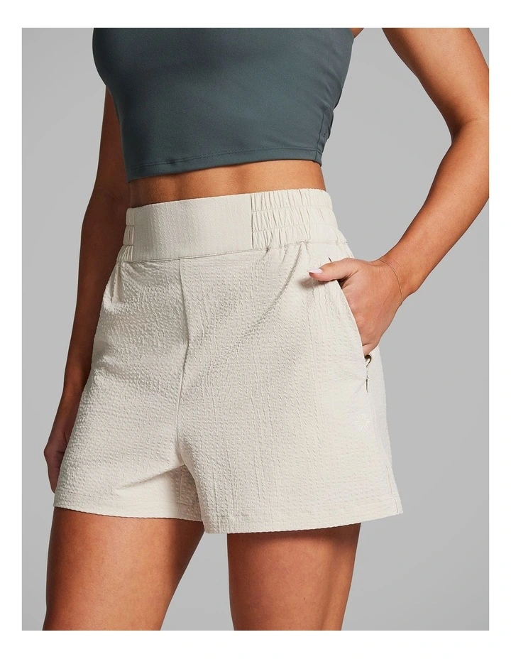 At Leisure Texture Shorts in Vanilla image 3