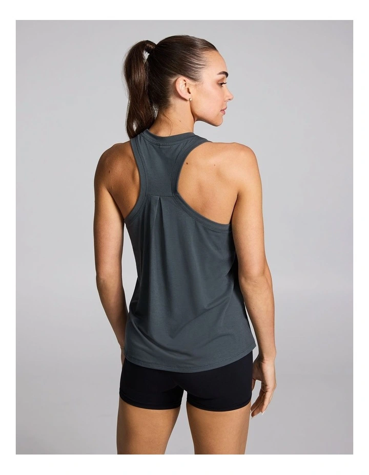Relaxed Flow Tank in Dark Khaki image 2