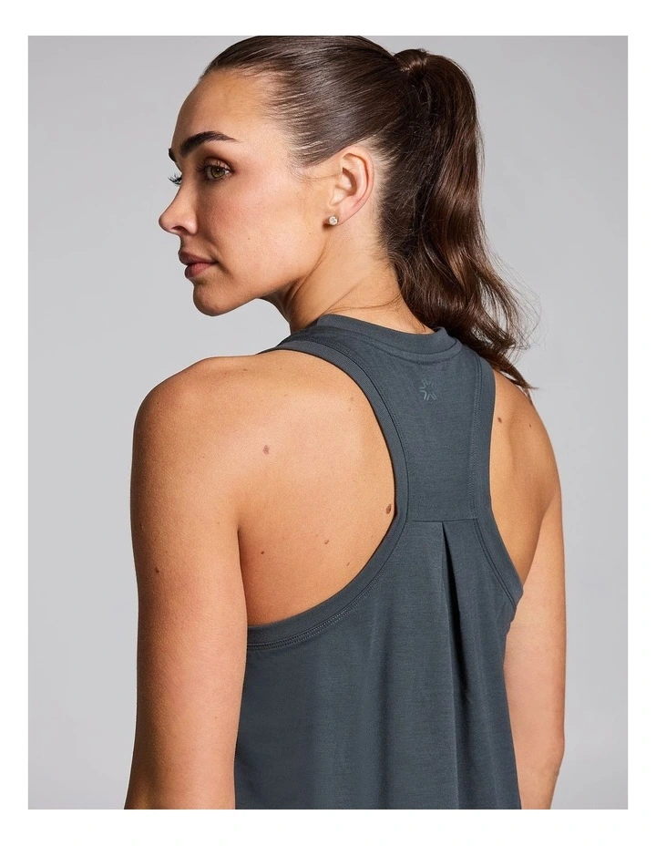 Relaxed Flow Tank in Dark Khaki image 4