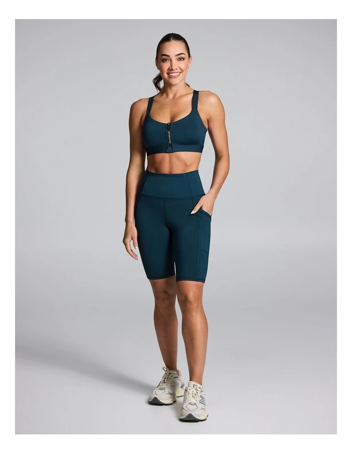 Olympia Pocket Bike Shorts in Ink Green image 5