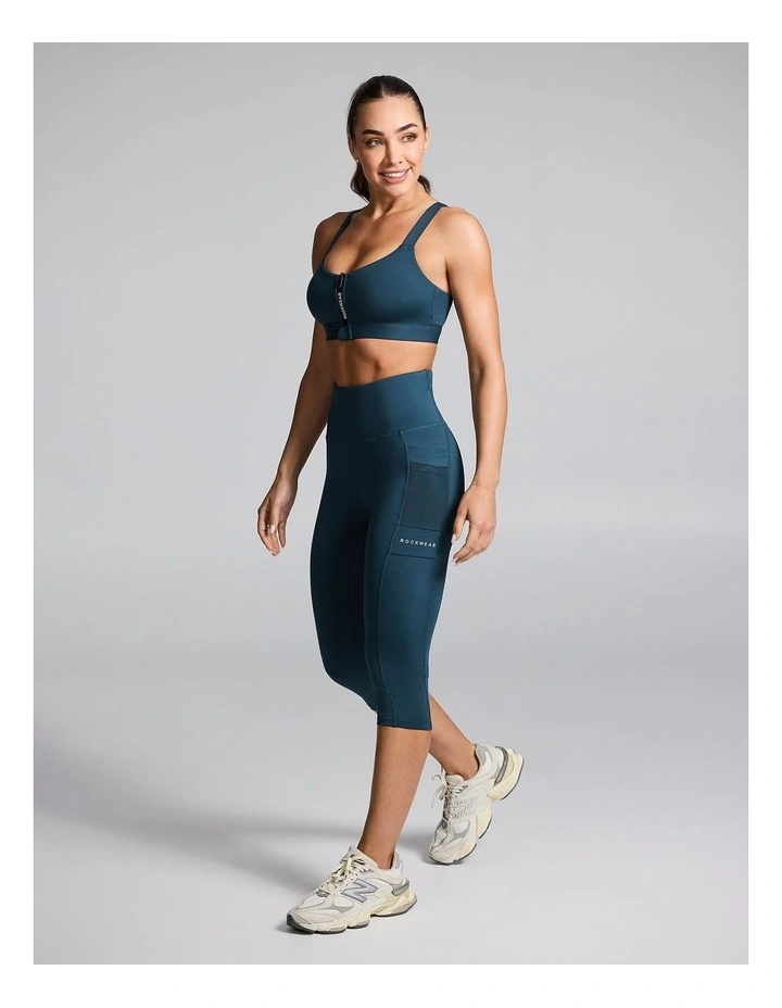 Velocity 3/4 Tights Ink Green image 5