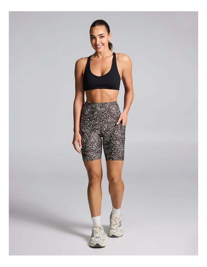 Printed Pocket Quad Bike Shorts Espresso Animal image 5