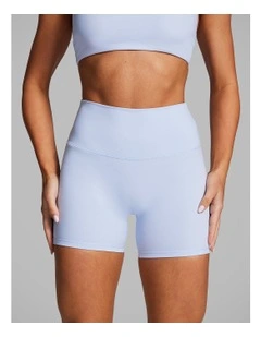 No Front Seam Scrunch Bum Bike Shorts in Blue