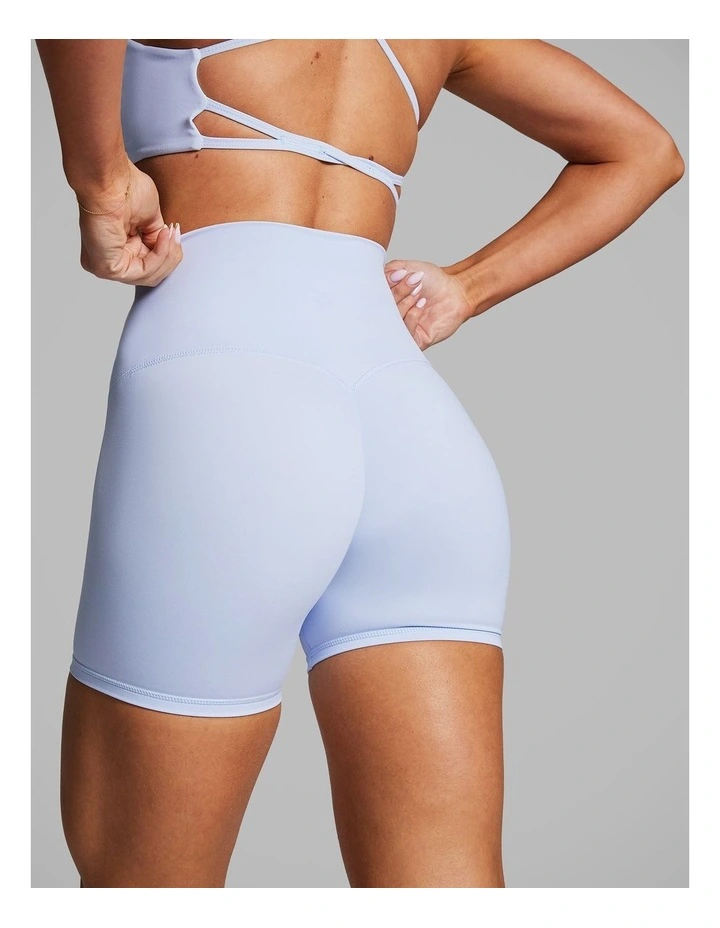 No Front Seam Scrunch Bum Bike Shorts in Blue image 4