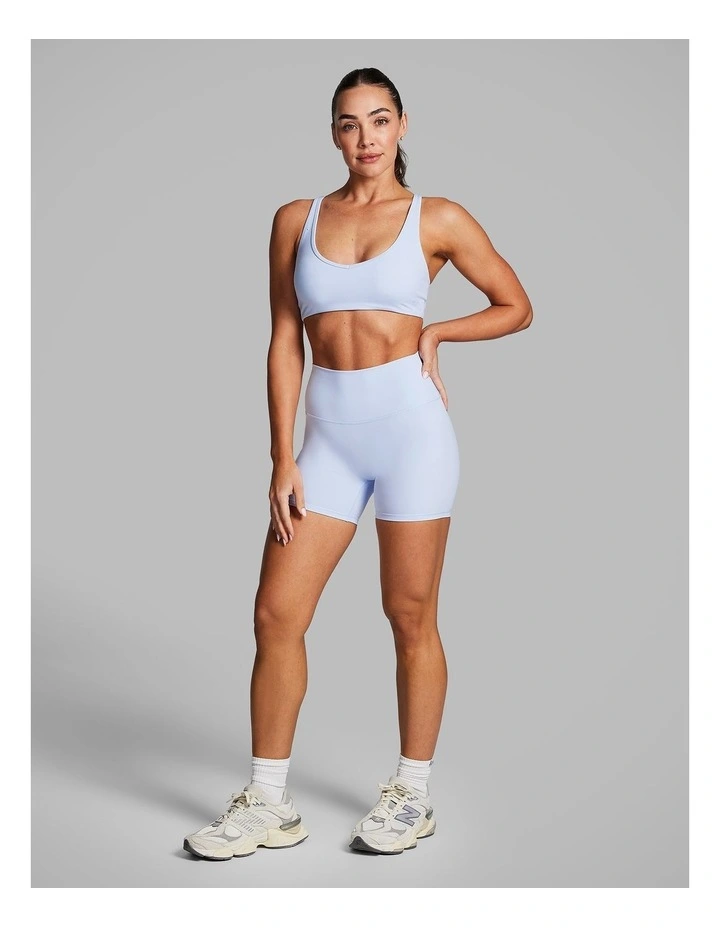 No Front Seam Scrunch Bum Bike Shorts in Blue image 5