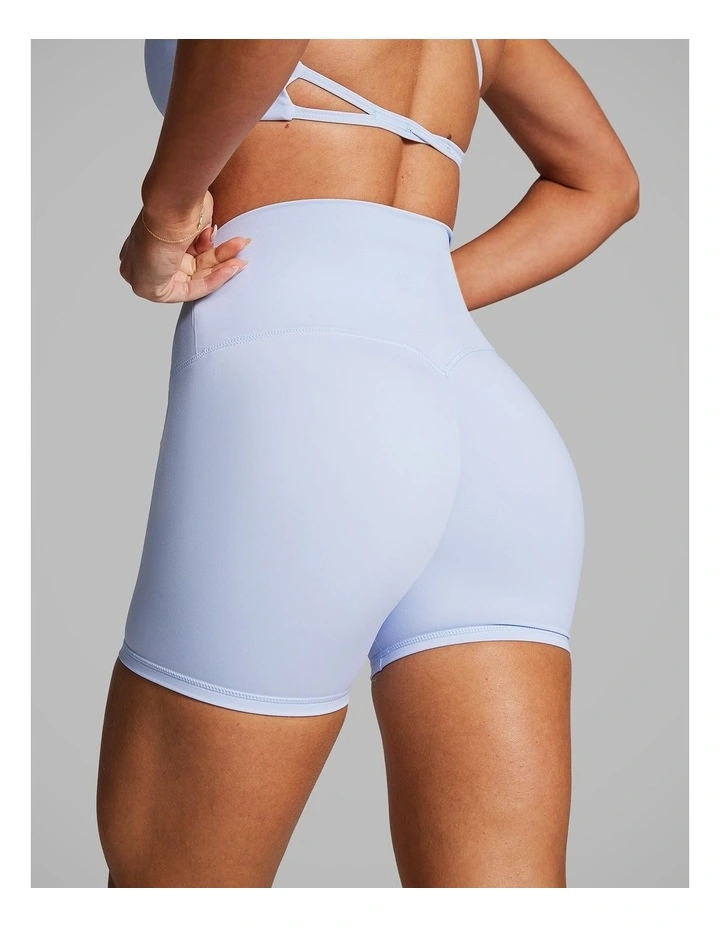 No Front Seam Scrunch Bum Bike Shorts in Blue image 6