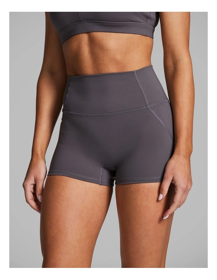 No Front Seam Booty Shorts Smoke image 3