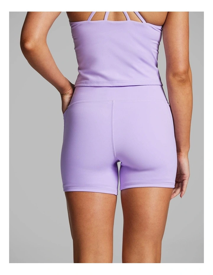 No Front Seam Mid Thigh Bike Shorts Ultraviolet image 2