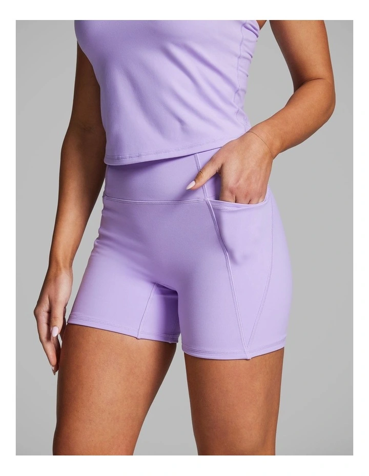 No Front Seam Mid Thigh Bike Shorts Ultraviolet image 3