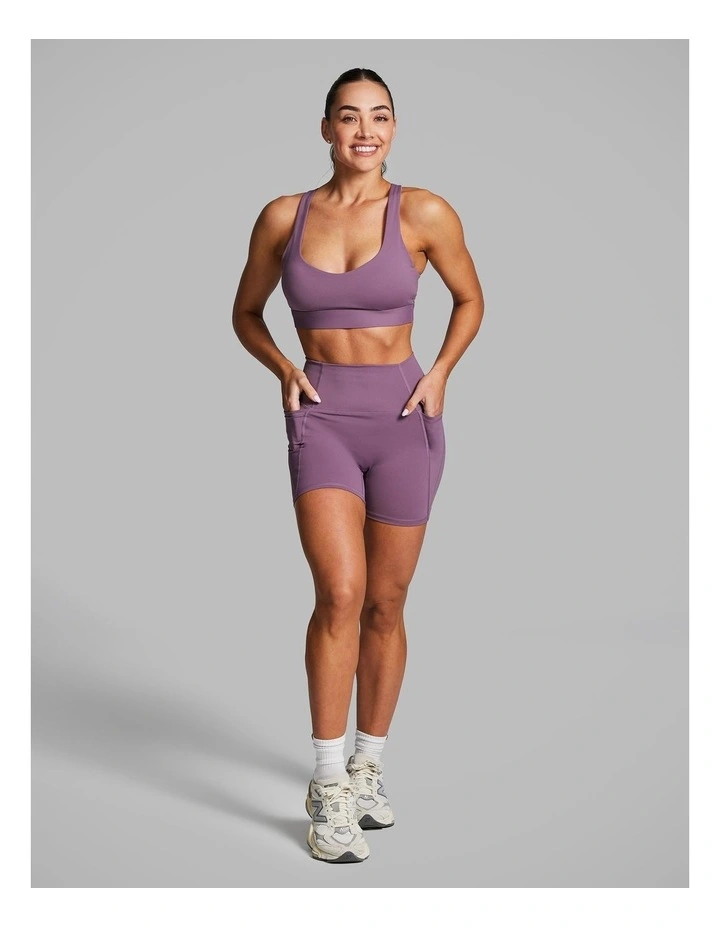 No Front Seam Mid Thigh Bike Shorts Wildberry image 5