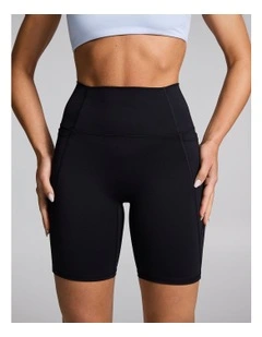 No Front Seam Quad Bike Shorts Black