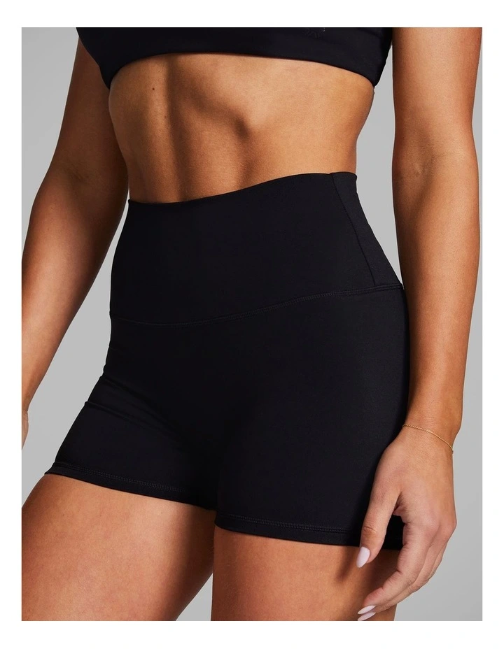 No Front Seam Scrunch Bum Booty Shorts in Black image 4