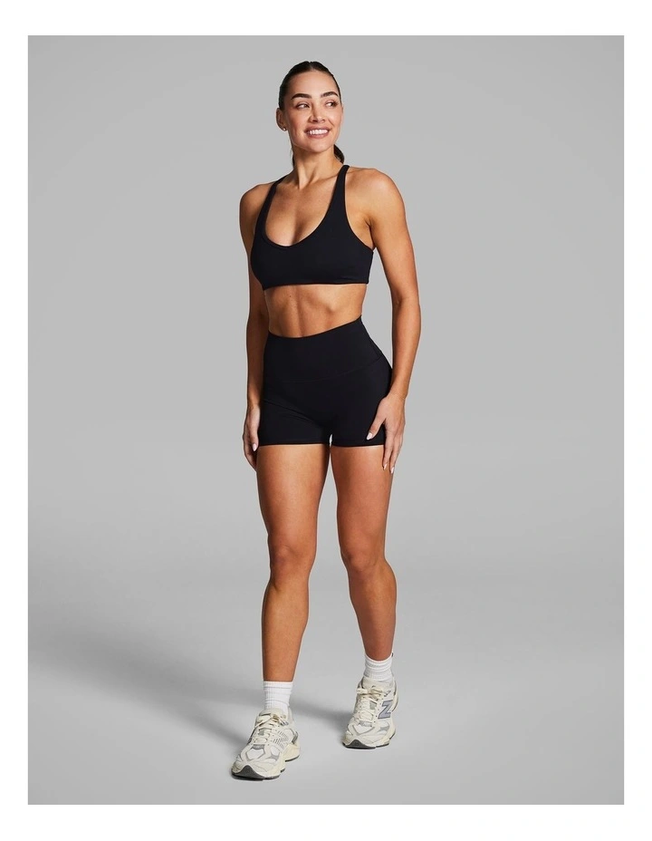 No Front Seam Scrunch Bum Booty Shorts in Black image 5