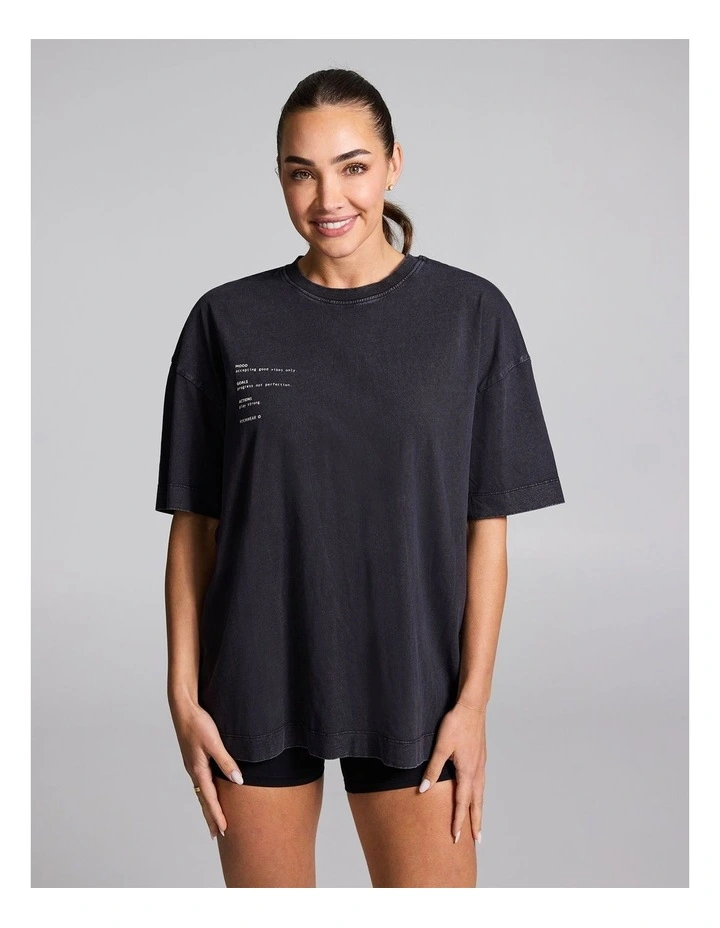 Baggy Fit Tee in Black Acid image 1