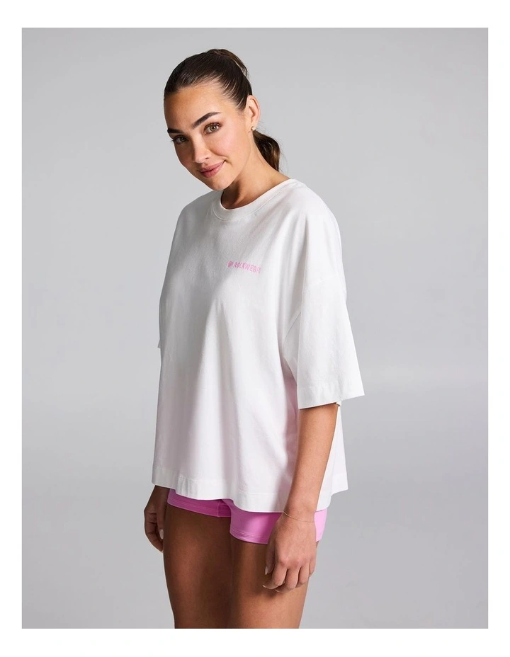 Oversize Boxy Tee in White image 3