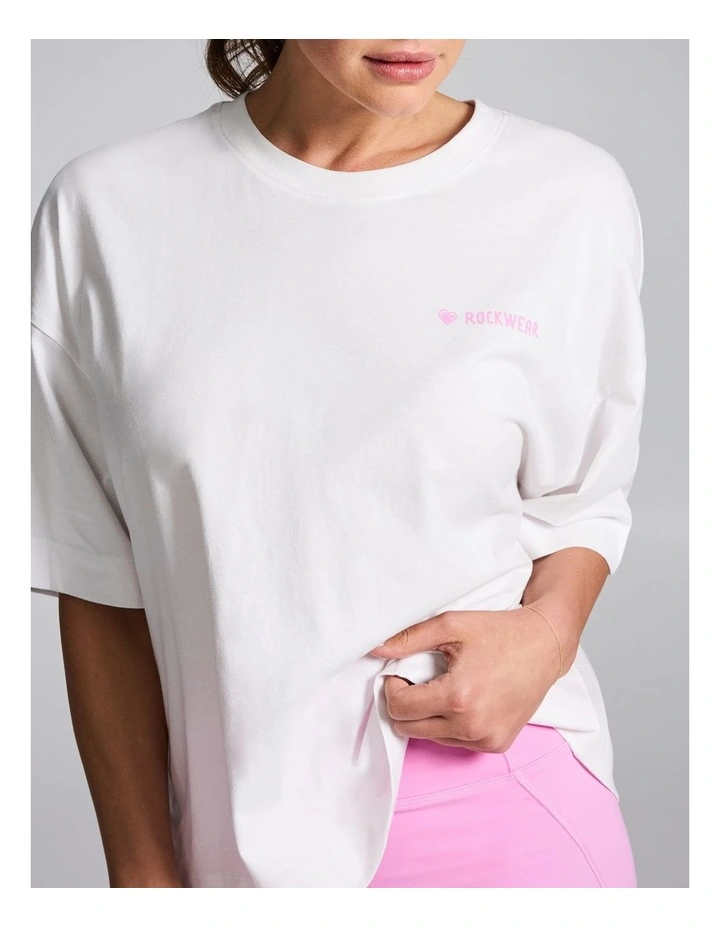 Oversize Boxy Tee in White image 4