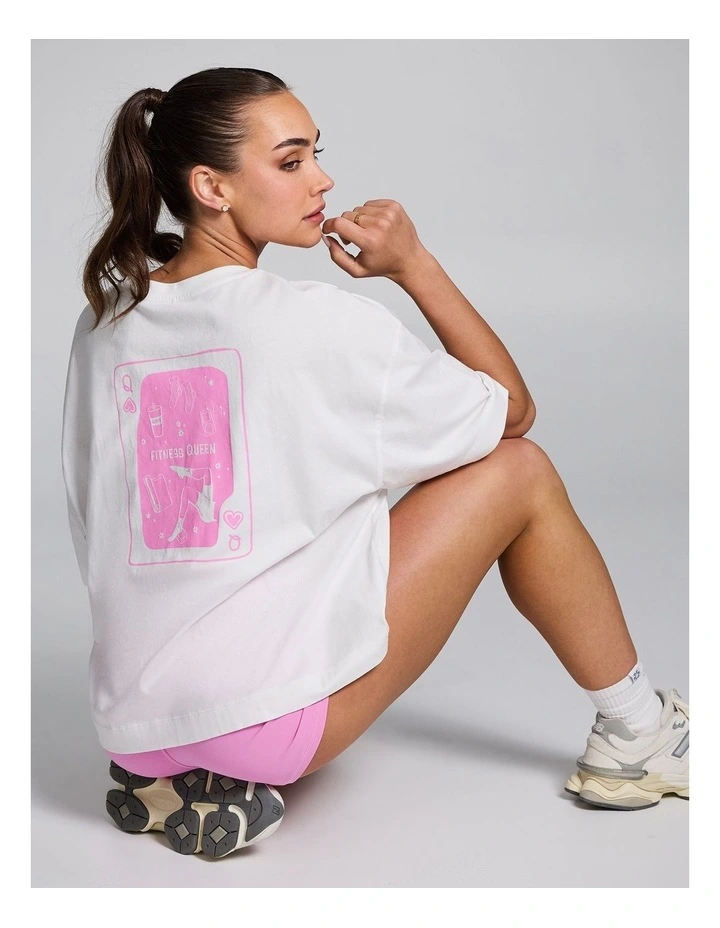 Oversize Boxy Tee in White image 6