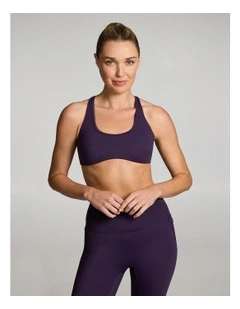 Contour Strappy Low Impact Sports Bra in Plum