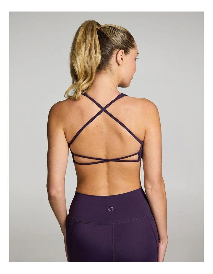 Contour Strappy Low Impact Sports Bra in Plum image 2