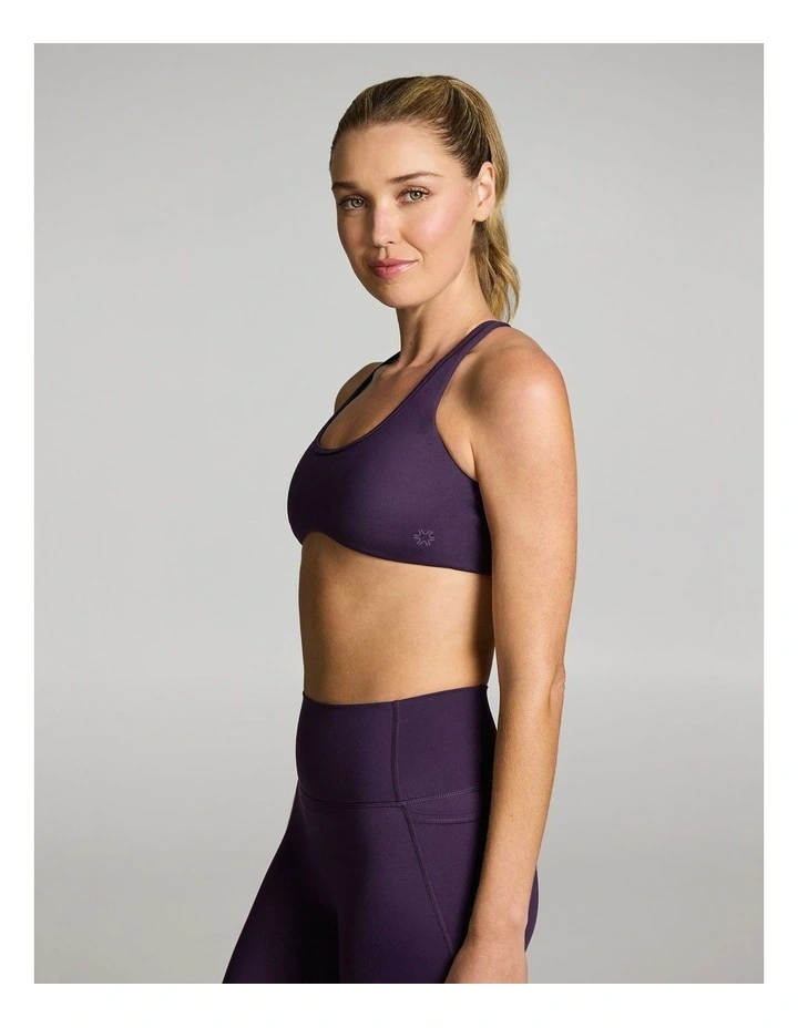 Contour Strappy Low Impact Sports Bra in Plum image 3