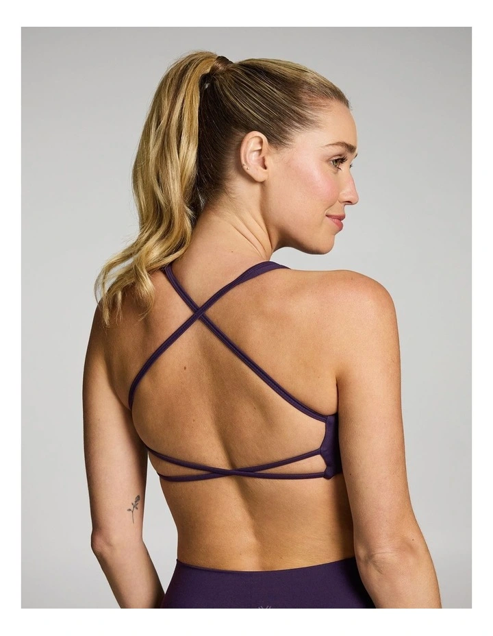 Contour Strappy Low Impact Sports Bra in Plum image 4