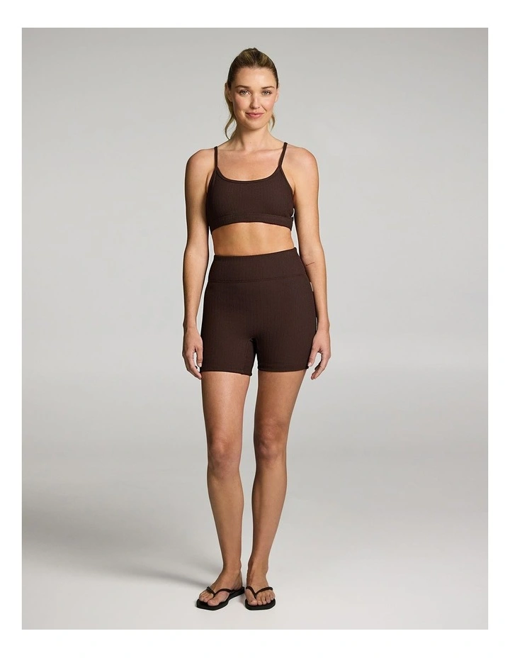 Gym and Swim Scoop Crop in Brown image 5