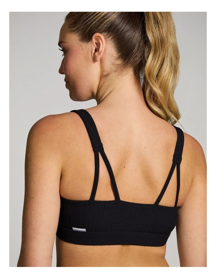 Gym and Swim Medium Impact Sports Bra in Black image 4