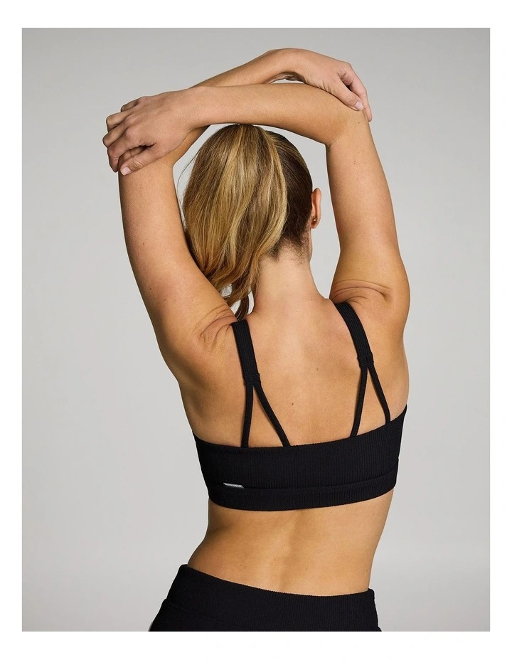 Gym and Swim Medium Impact Sports Bra in Black image 5