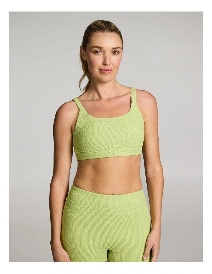 Gym and Swim Medium Impact Sports Bra in Green image 1
