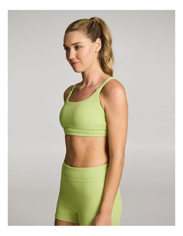 Gym and Swim Medium Impact Sports Bra in Green image 3