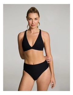 Swim Triangle Crop in Black