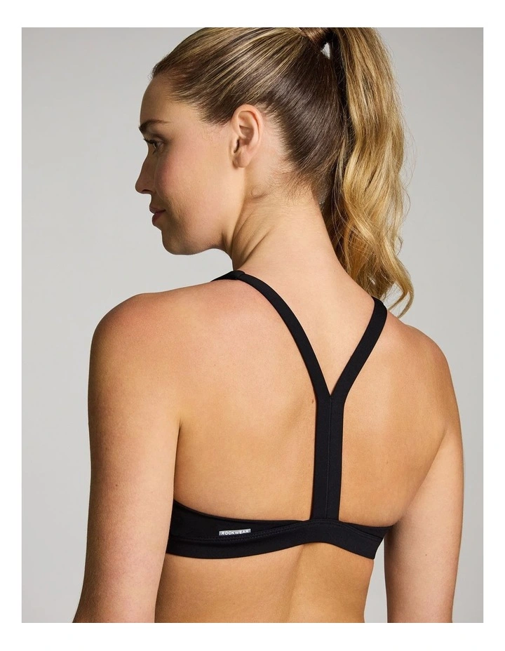 Swim Triangle Crop in Black image 4