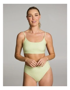 Swim Scoop Crop in Green